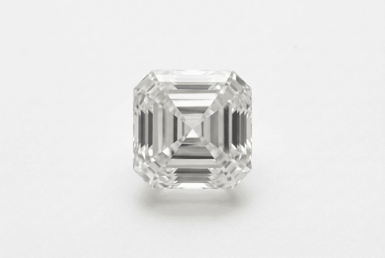 Asscher Cut Diamant in Draufsicht